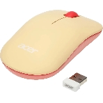 Мышь беспроводная Acer OMR205 бежевый/розовый, 1200 dpi, радиоканал, USB, кнопки - 3, фото2
