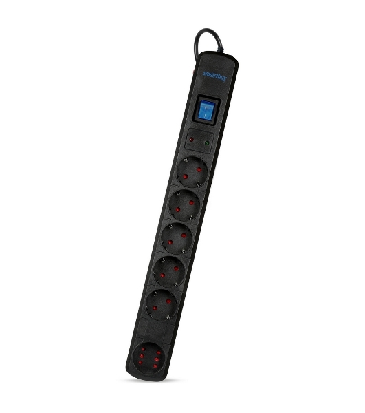 Сетевой фильтр Smartbuy (SBSP-50K-Pro) - 6 роз х 5,0 м - черный