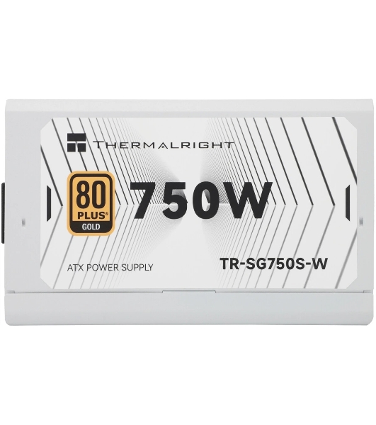 Блок питания 750W/Power Supply Thermalright, 750W 80+ Gold (ATX, 3.1, PCIe 5.1, Non-modular, 1x24(20+4)pin, 1xCPU 8(4+4)pin, 2xPCIe*2 8(6+2)pin, 5xSATA3, 1x12+4pin (12VHPWR PCIe 5.1 12+4pin 600mm), 3xMOLEX4pin, Active, 120x120мм, 150x140x86mm, APFC, white)