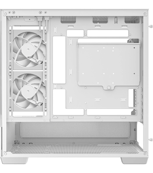 Компьютерный корпус Deepcool CG380 3F WH без БП, боковое окно (панорама), 3x120мм ARGB PWM вентилятора, белый, mATX