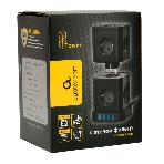 Сетевой фильтр Cablexpert Tower TWR-9-U4-B-2, 9 р, 16А, 4хUSB, 3.1А, 2 м, ур.защиты 4+, черный, коробка, фото3