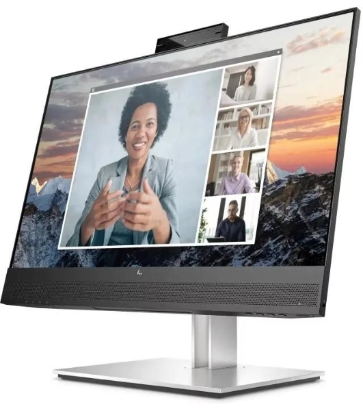 Монитор 23.8' HP E24m G4 Conferencing IPS 1920x1080, 75 Гц, 5 мс, 16:9, 300 кд/м², DP 1.2, HDMI 1.4, USB-C (65 Вт), USB Hub (4x USB 3.0), 3.5 Jack, Ethernet, веб-камера, динамики (2x5 Вт), черный