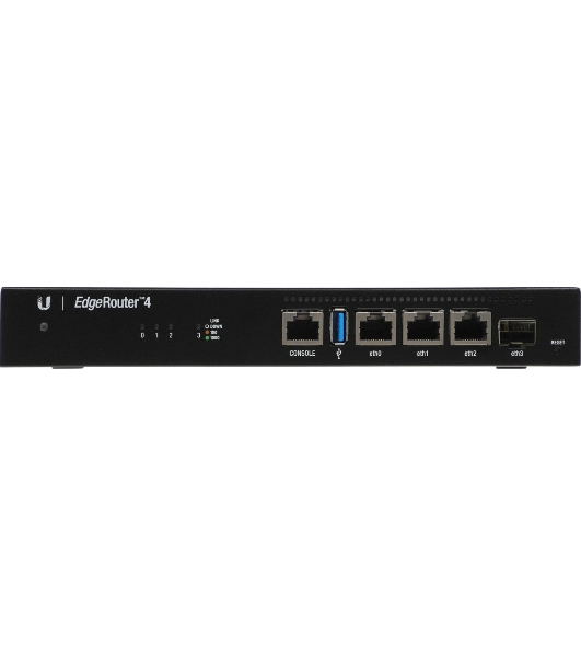 Маршрутизатор Ubiquiti ER-4-EU EdgeRouter 4 4 ядра (1 ГГц), 3х 1G RJ45, 1х SFP