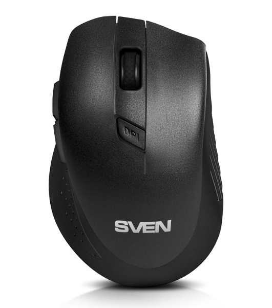 Мышь беспроводная SVEN RX-425W черный, 1600 dpi, радиоканал, USB, кнопки - 6