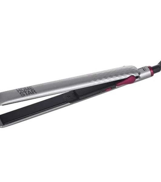 Выпрямитель для волос Homestar HS-8015 серебристый/красный, 25 мм, 200 °C, 1 режим