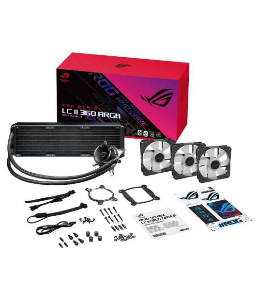 Система жидкостного охлаждения ASUS ROG STRIX LC II 360 ARGb 90RC00F1-M0UAY4 черный 120мм алюминий+медь 37,6db 4-pin