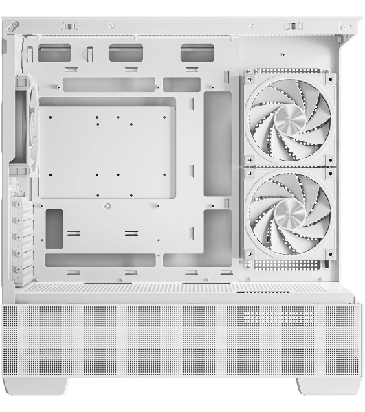 Компьютерный корпус Deepcool CG380 3F WH без БП, боковое окно (панорама), 3x120мм ARGB PWM вентилятора, белый, mATX