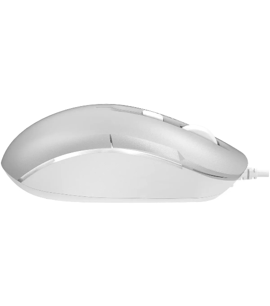 Мышь проводная A4Tech Fstyler FM26S серебристый/белый, 1600 dpi, USB, кнопки - 4