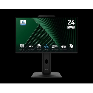 Монитор 23.8' MSI PRO MP242PMG IPS 1920x1080, 120 Гц, 4 мс, 16:9, 300 кд/м², 1xHDMI, 1xDP, 1xVGA, 2xUSB, 1x3.5 мм, 2x3 Вт, веб-камера, черный