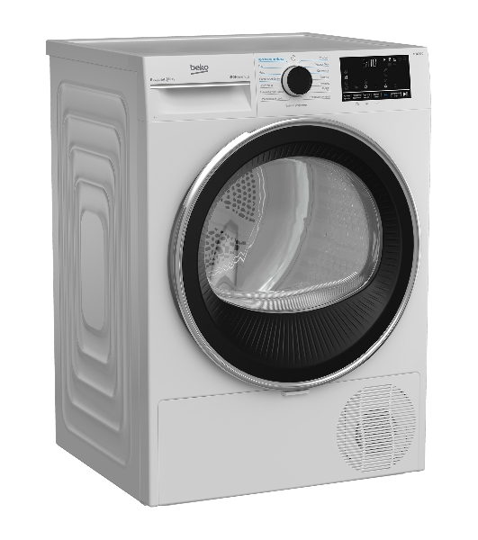 Сушильная машина Beko B5T69233 белый, 9 кг, сушка - тепловой насос, программ - 15, 59.8 x 84.6 x 60.5 см