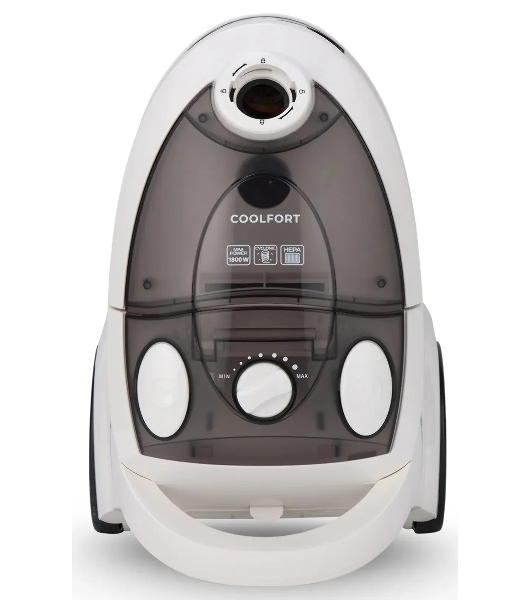 Пылесос Coolfort CF-3040 белый, 250/1800 Вт, уборка сухая, пылесборник контейнер 2 л