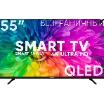 Телевизор Soundmax 55' SM-QLED55T21SU черный QLED UHD 60Hz Android TV, фото 1