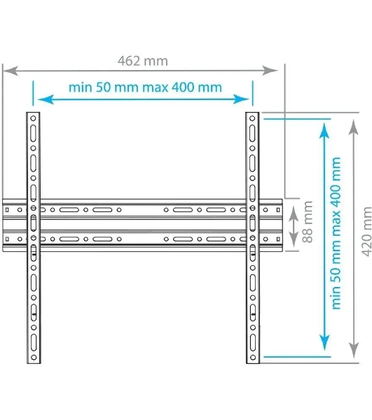 Кронштейн для телевизора Arm Media PLASMA-3 new черный, 22'-65' макс. 55 кг, настенный, фиксированный