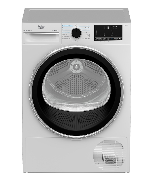 Сушильная машина Beko B5T69233 белый, 9 кг, сушка - тепловой насос, программ - 15, 59.8 x 84.6 x 60.5 см