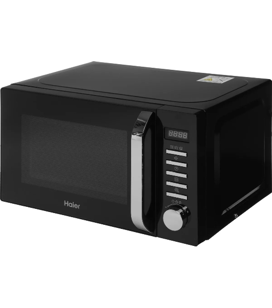 Микроволновая печь Haier HMB-DG208BA черный, 20 л, 800 Вт, переключатели - кнопки, поворотный механизм