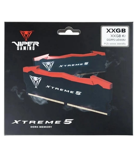 Оперативная память Patriot Viper Xtreme 5, DDR5, 32GB (2x16GB), 7600MHz, CL36, DIMM, с радиаторами, черный