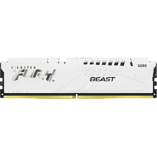 Оперативная память Kingston Fury Beast, DDR5, 32Gb (1x32Gb), 5600MHz, CL36, DIMM, с радиаторами, белый