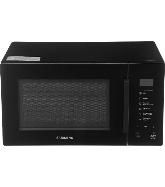 Микроволновая печь Samsung MG23T5018AK/BW черный, 23 л, 800 Вт, переключатели - сенсор