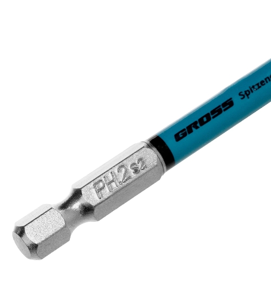 Бита Gross PH2х70 мм, сталь S2, кругл., отрывн., 10 шт.