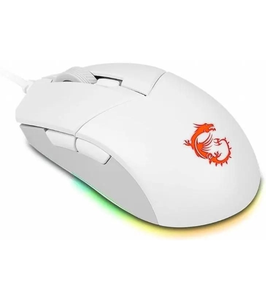 Мышь проводная MSI Clutch GM11 белый, 5000 dpi, USB, кнопки - 6