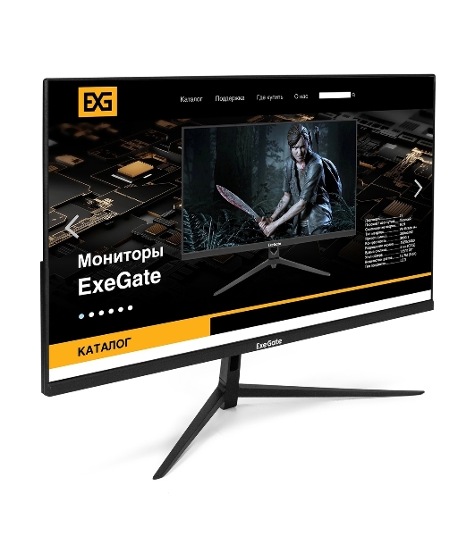 Монитор 27' ExeGate SmartView EZ2707A IPS 1920x1080, 75 Гц, 5 мс, 16:9, 250 кд/м2, 1xHDMI, 1xVGA, 1x3.5 мм, черный