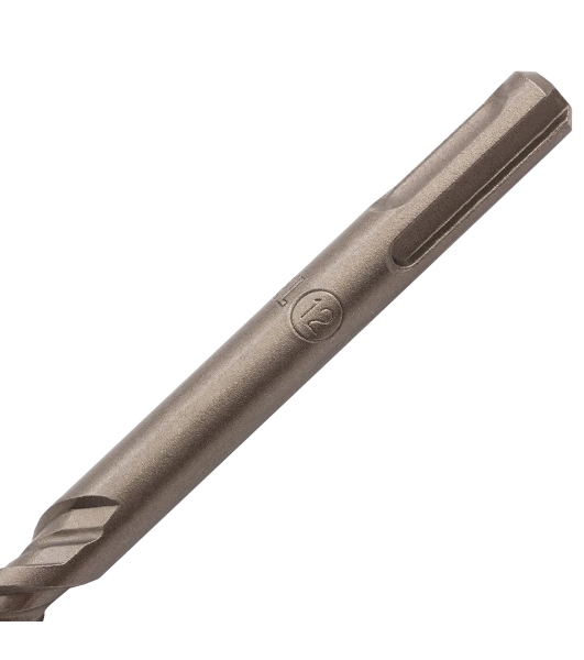 Бур по бетону Denzel двойная спираль, Cobalt W-tip, 12x210 мм, SDS PLUS