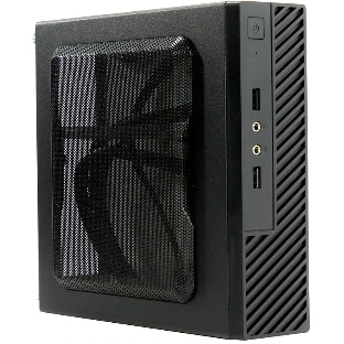 Компьютерный корпус Slim Case Powerman ME100S-BK front fan 4cm, 120W adapter, Mini ITX, VESA