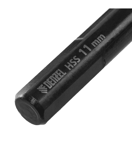 Сверло по металлу Denzel 11 мм, HSS-Tin, Golden Tip, 6 шт.