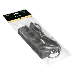 Удлинитель ExeGate ECE-4-3B (EX285813RUS), черный, 3 м, Евровилка с заземлением, 4 евророзетки с заземлением, 2200 Вт, фото2