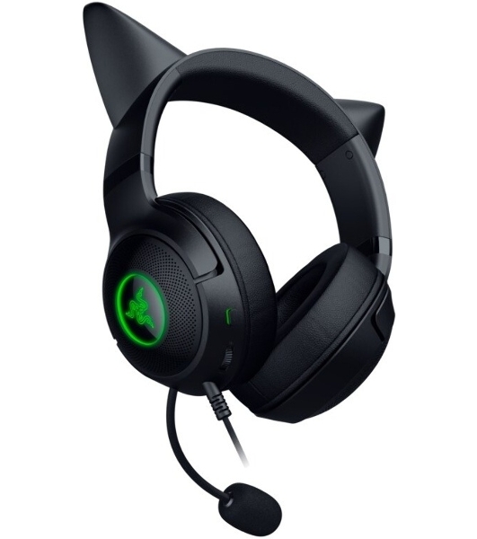 Гарнитура Razer Kraken Kitty V2 чёрный, проводная, USB, подсветка