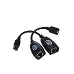 Кабель AM/AF удлинитель USB по витой паре VCOM (AM/RJ45-RJ45/AF) до 45m CU824, фото 1