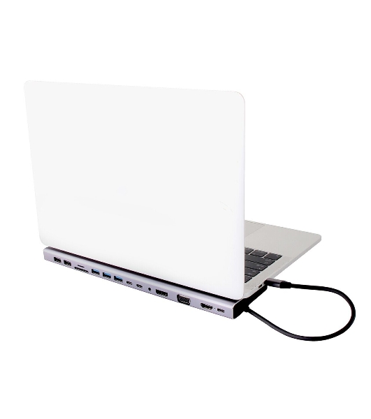 Адаптер VCOM TypeC -->3*USB3.0+2*USB2.0+VGA+RJ45+SD+TF+AUD+HDMI+DP+2*USB3.1 Data+PD