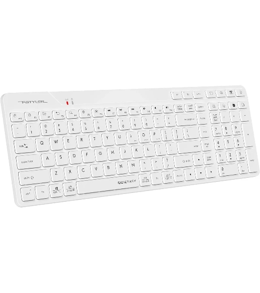 Клавиатура A4Tech Fstyler FBK27C AS белый USB беспроводная BT/Radio slim Multimedia (FBK27C AS)