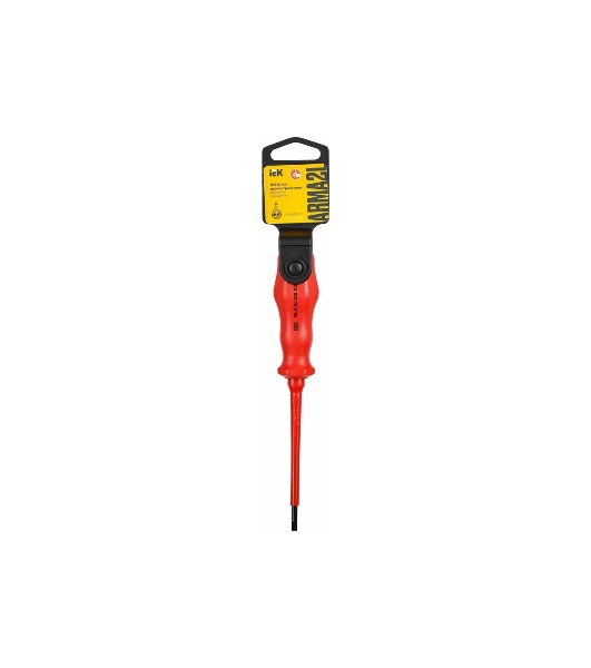 Отвертка диэлектрическая шлицевая SL4.0х100 K2 1000В ARMA2L 3 IEK A2L3-SC30-K2-SL-40-100