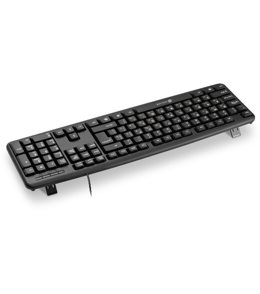 Клавиатура проводная Oklick 130M, USB, черный