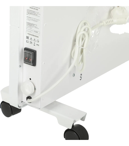 Конвектор электрический Domfy DCW-CH1020 белый, 2000 Вт, 30 м2, термостат