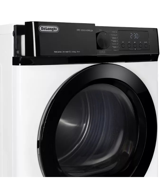 Сушильная машина DeLonghi DTD 1016 H EMILIA белый, 10 кг, сушка - конденсационная, программ - 15, 59.5 x 85 x 64.5 см