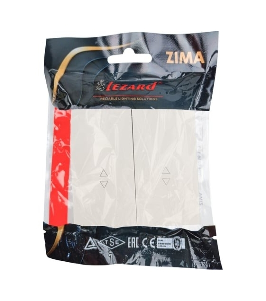 Выключатель проходной 2-кл. LEZARD СП ZIMA IP20 10А безвинт. зажим, слон. кость 704-9088-106QC