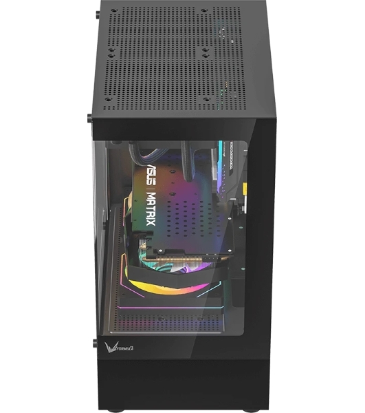 Компьютерный корпус MiniTower AeroCool/Formula Crystal Z1CM PLUS AR black (mATX, без БП, USB Type-A+USB Type-C) (Crystal Z1CM Plus Black AR)