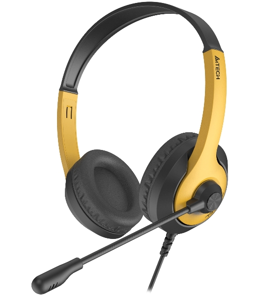 Гарнитура A4Tech Fstyler FH100U желтый/черный, проводная