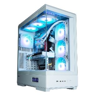 Компьютерный корпус ZALMAN P50 DS, ATX, WHITE, WINDOW, 2x3.5', 3x2.5', 1xUSB TYPE-C, 2xUSB 3.0, SIDE 3x120мм ARGb, REAR 1x120мм ARGb