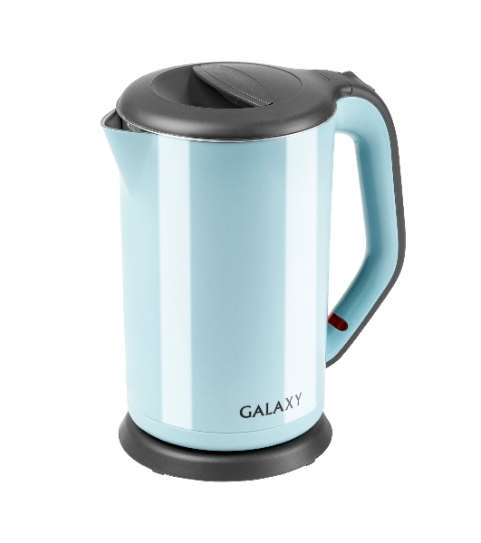 Электрочайник Galaxy GL 0330 голубой, 1.7 л, 2000 Вт, скрытый нагревательный элемент