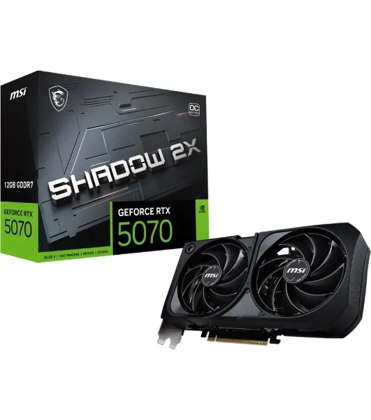 Видеокарта MSI RTX 5070 SHADOW 2X OC 12Gb GDDR7 192bit 3xDP HDMI 2FAN RTL
