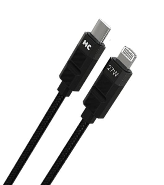 Дата-кабель MORE CHOICE (4620202555021) K87ia USB 3.0A PD 27W для Lightning ng 8-pin Type-C - 1м, черный
