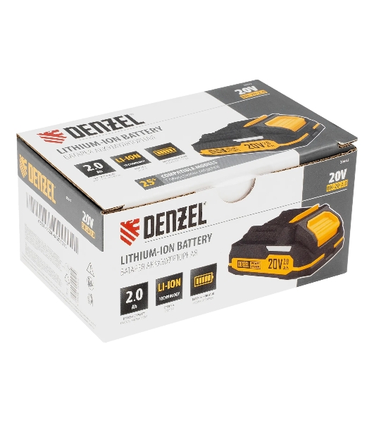 Батарея аккумуляторная Denzel BH-20-2.0, Li-Ion, 20 В, 2,0 А·ч