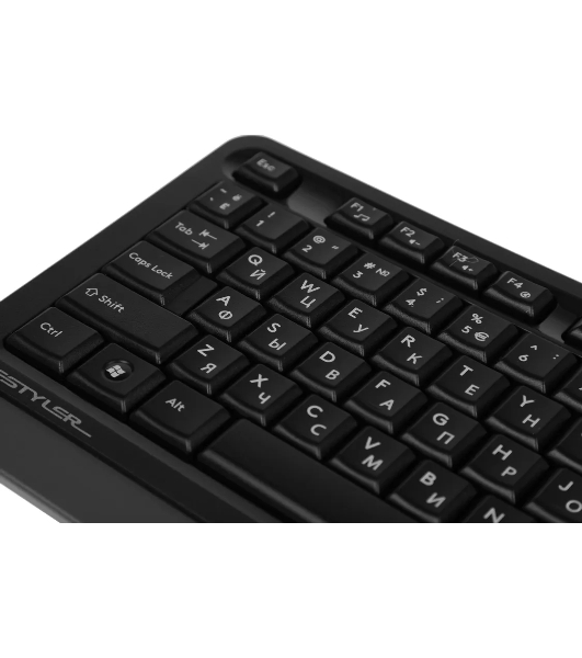 Комплект клавиатура+мышь A4Tech FStyler FG1035 беспроводной, USB, 2000 DPI, чёрный/серый