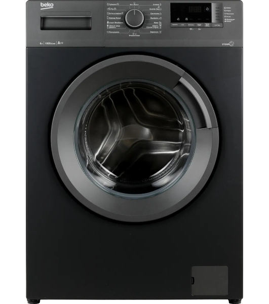 Стиральная машина Beko WSRE6512ZAA черный, загрузка фронтальная 6 кг, 1000 об/мин., класс: А