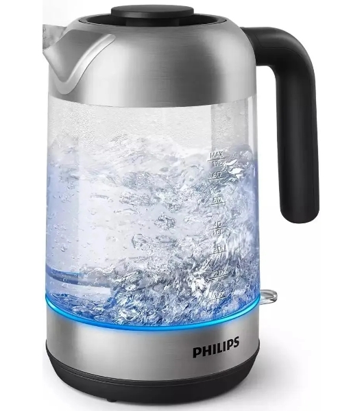 Чайник электрический Philips HD9339/80 1.7 л, 2200 Вт, прозрачный (корпус: стекло)