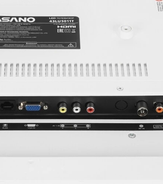 Телевизор Asano 43' 43LU5011T белый LED UHD 60Hz Салют ТВ