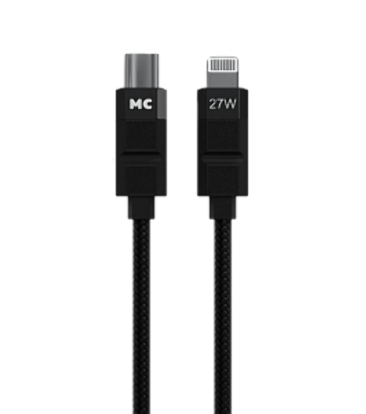 Дата-кабель MORE CHOICE (4620202555021) K87ia USB 3.0A PD 27W для Lightning ng 8-pin Type-C - 1м, черный